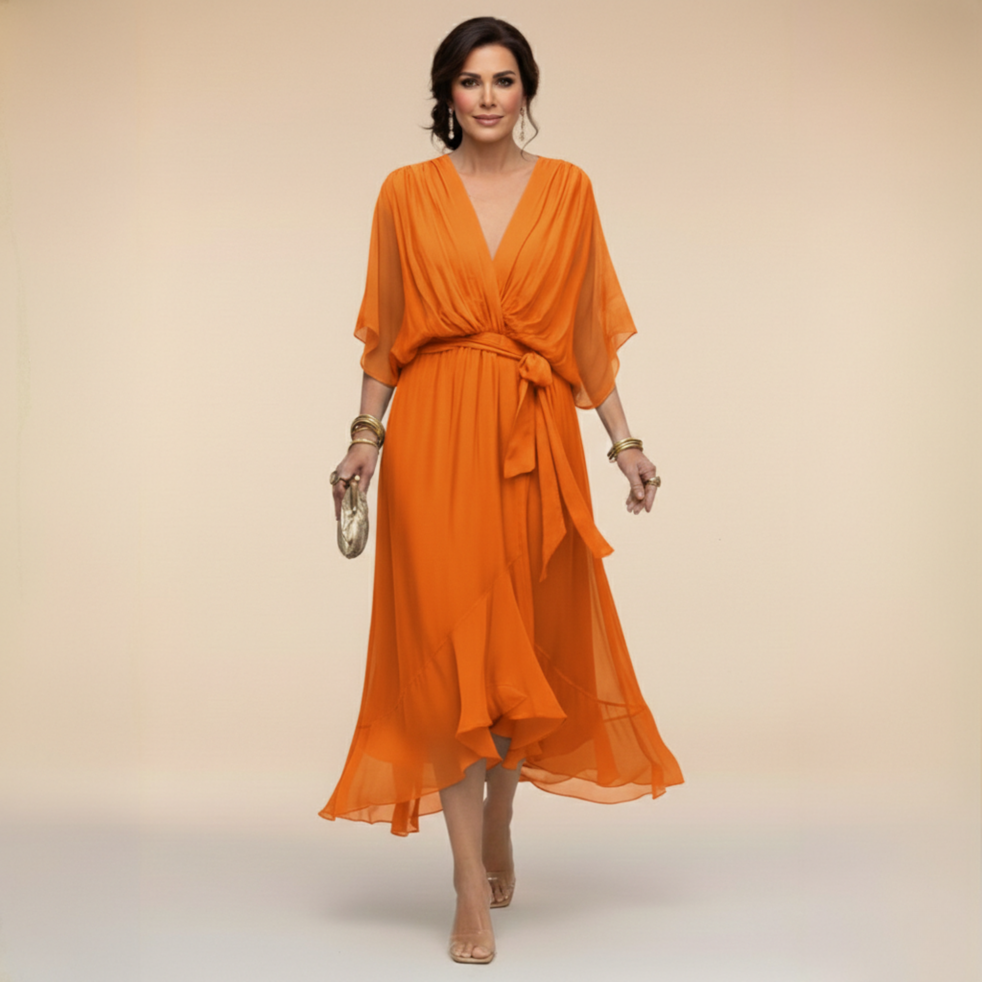 Sarah | Abito Chiffon Scollo V